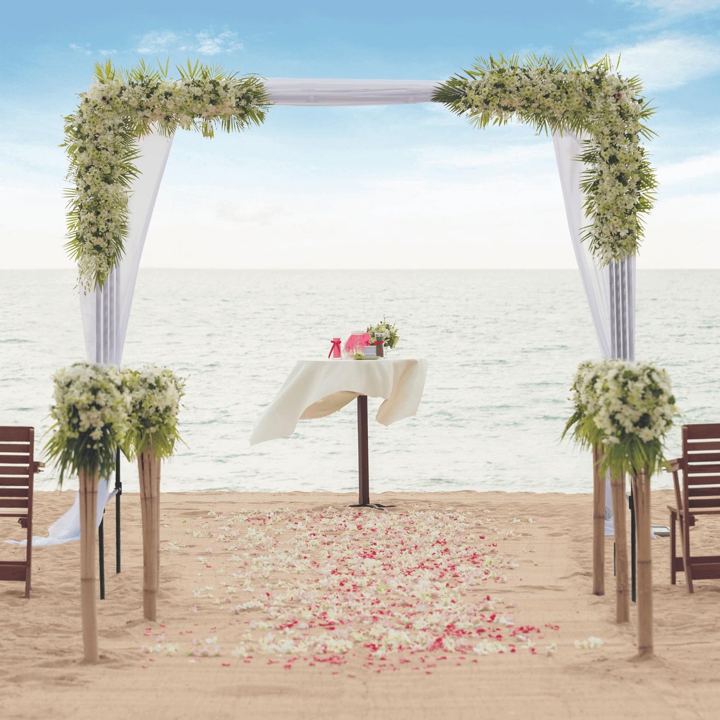 Montresor Garden Arch Trellis for Climbing Plants Outdoor with 2 Set Planter Box