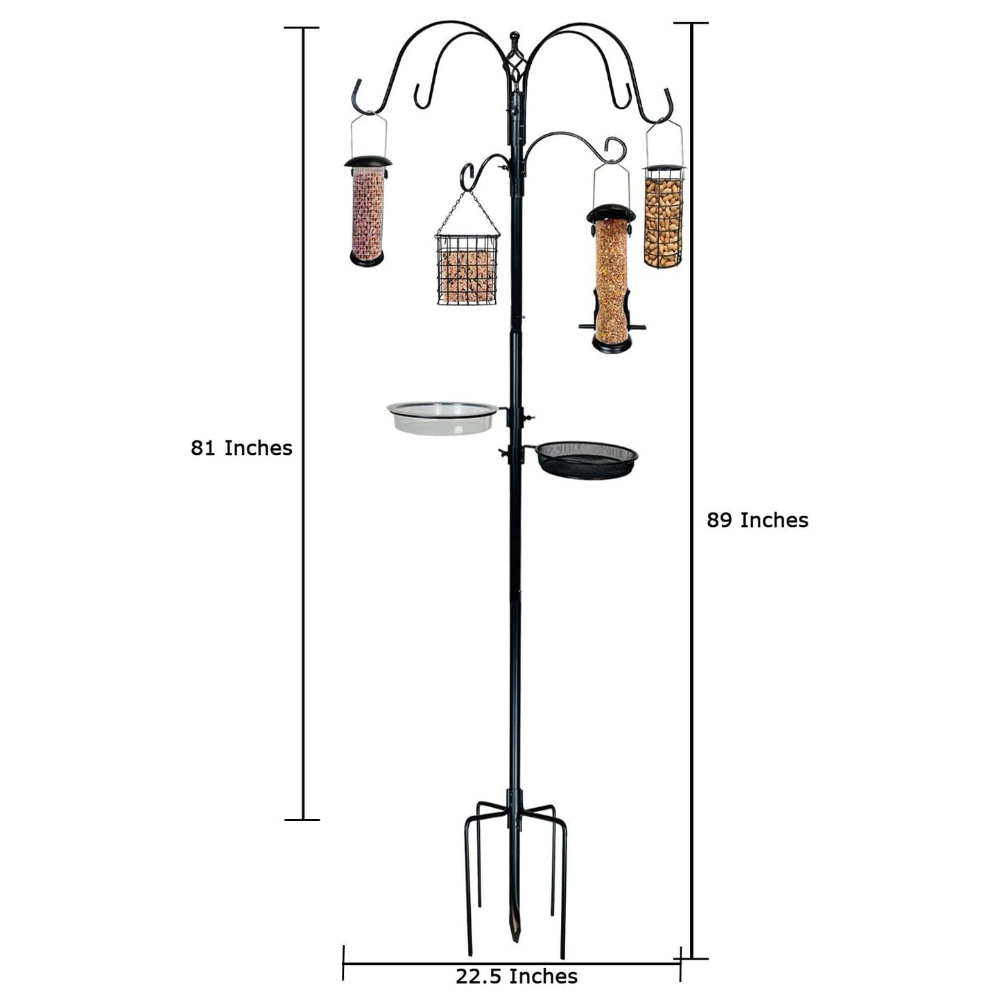 Montresor Deluxe Premium Bird Feeding Station, 22" Wide x 91" Tall