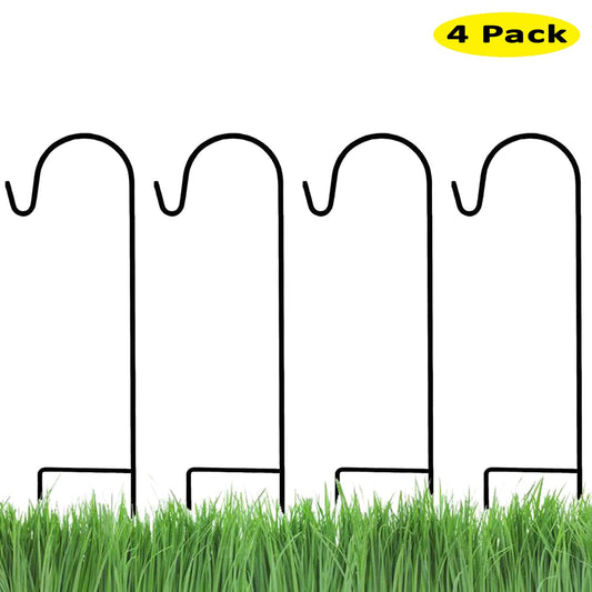 Ashman 25 Inch Shepherds Hook 4 Pack for Hanging Planter