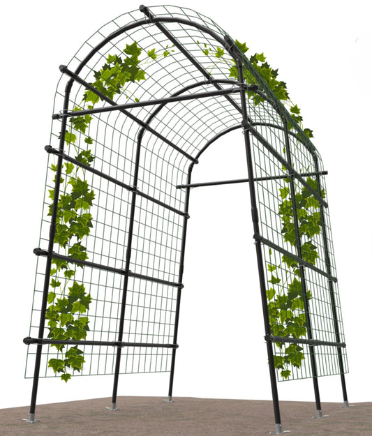 Montresor Garden Arch Trellis 7FT Extra Tall Polyethylene-Coated Stainless Steel Garden