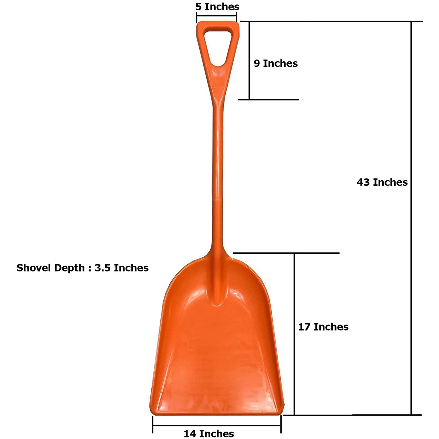 Montresor Plastic Snow Shovel with Durable Multi-Purpose Snow Plastic Shovel