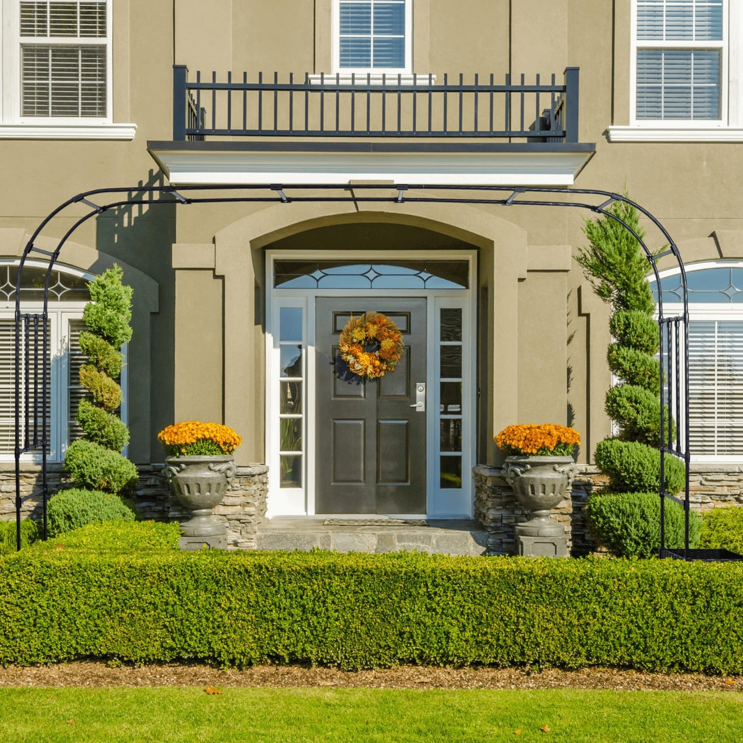 Montresor Garden Arch Trellis for Climbing Plants Outdoor with 2 Set Planter Box